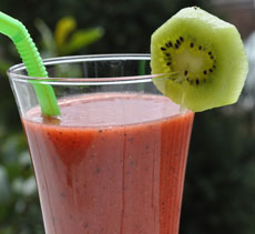 smoothie kiwis et fraises