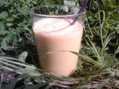 Smoothie melon, poire, carotte, par Sabrina